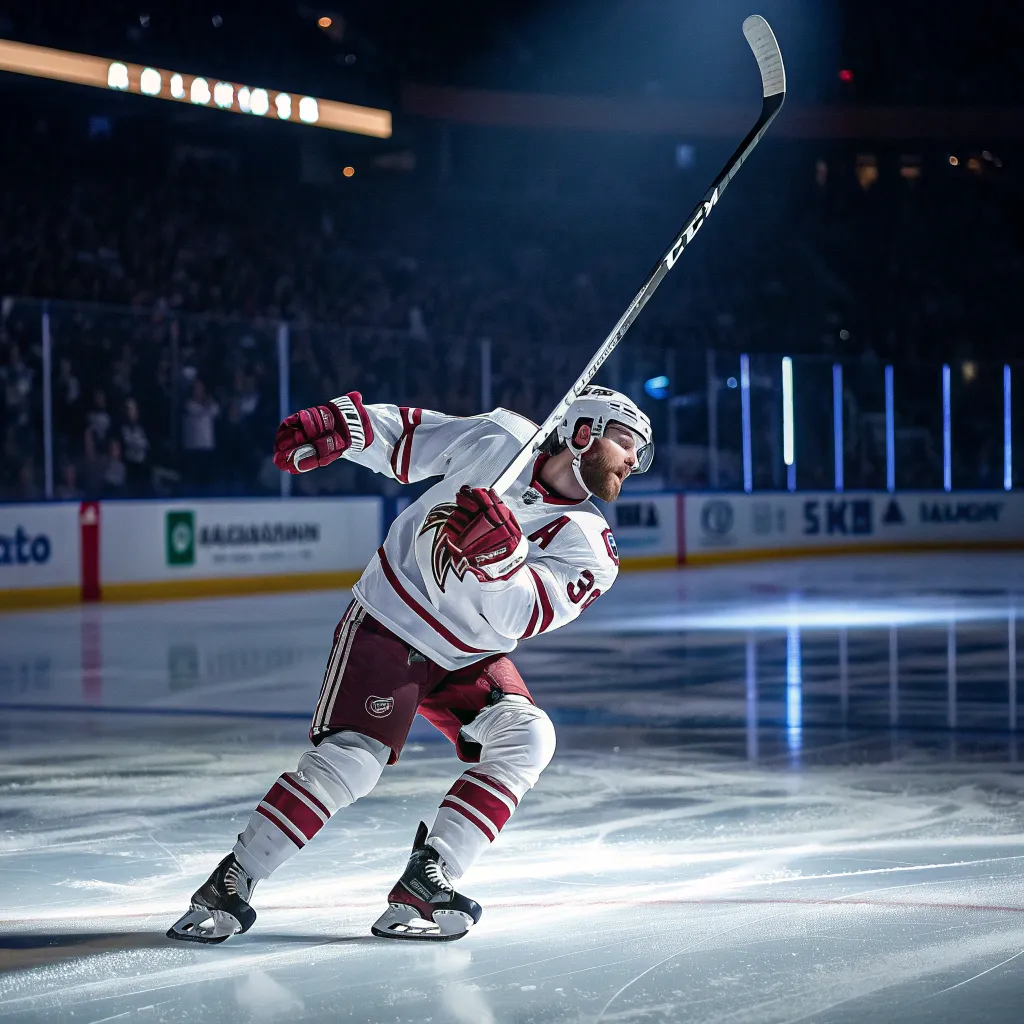 David Johnson showcasing his hockey skills