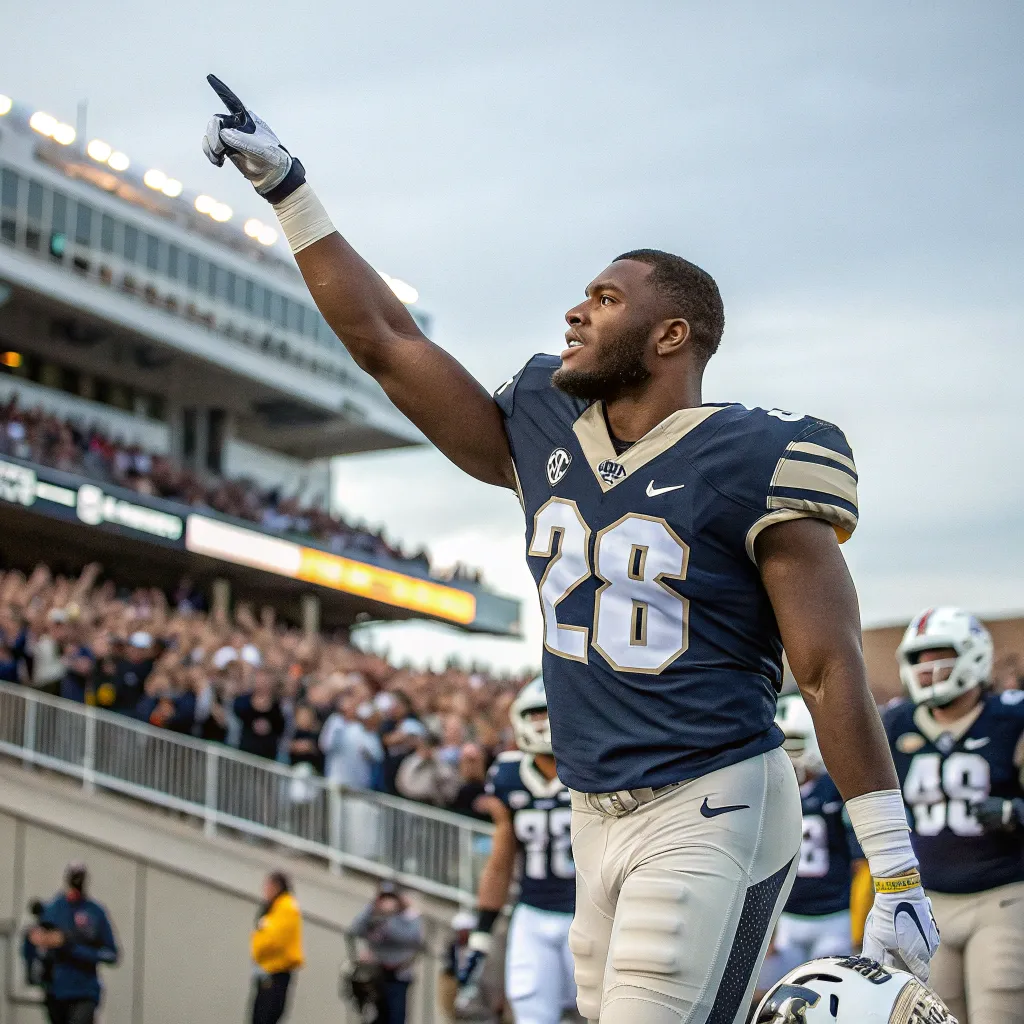 Michael Thompson leading his college team as captain